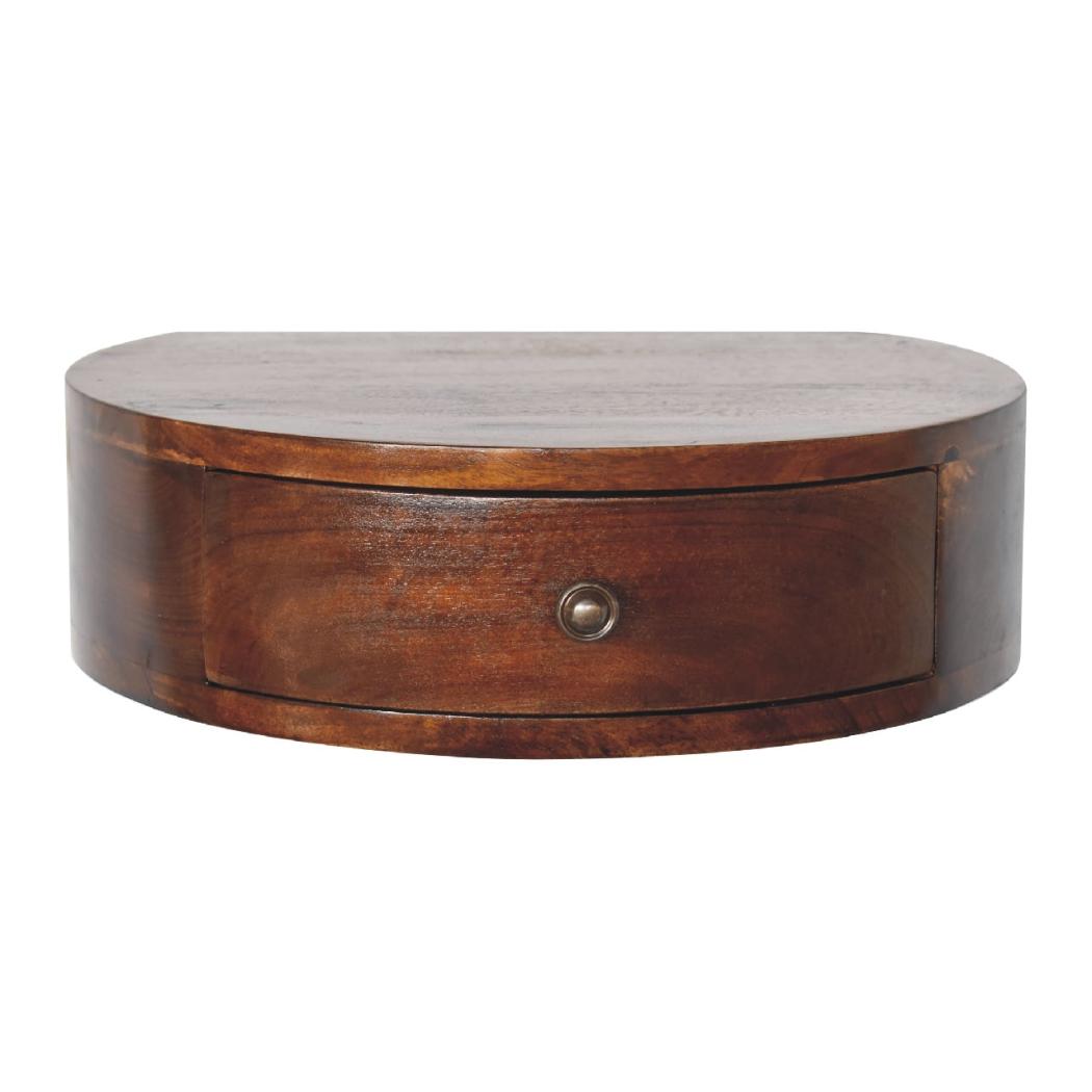 Lunar Floating Bedside Table | 1 Drawer | Wall-Mounted Compact Nightstand