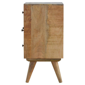Mango Wood Multi-Drawer Bedside Table | 4 Drawers | Nordic Legs