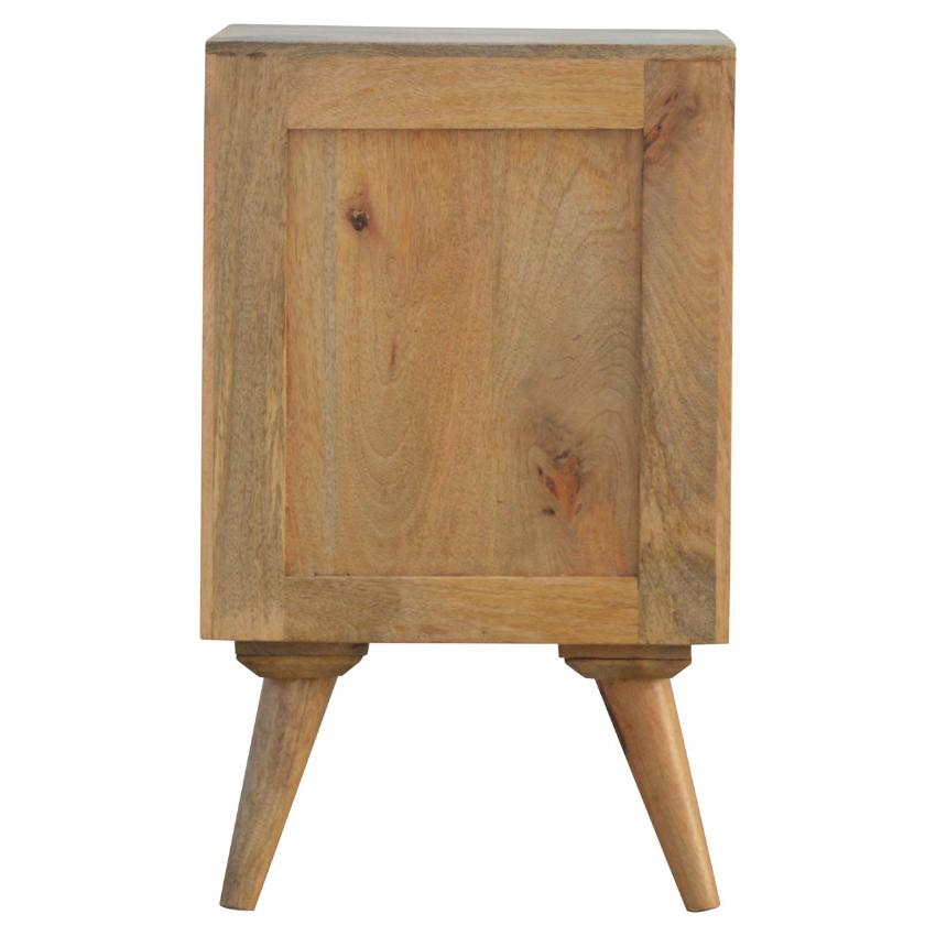 Mango Wood Multi-Drawer Bedside Table | 4 Drawers | Nordic Legs
