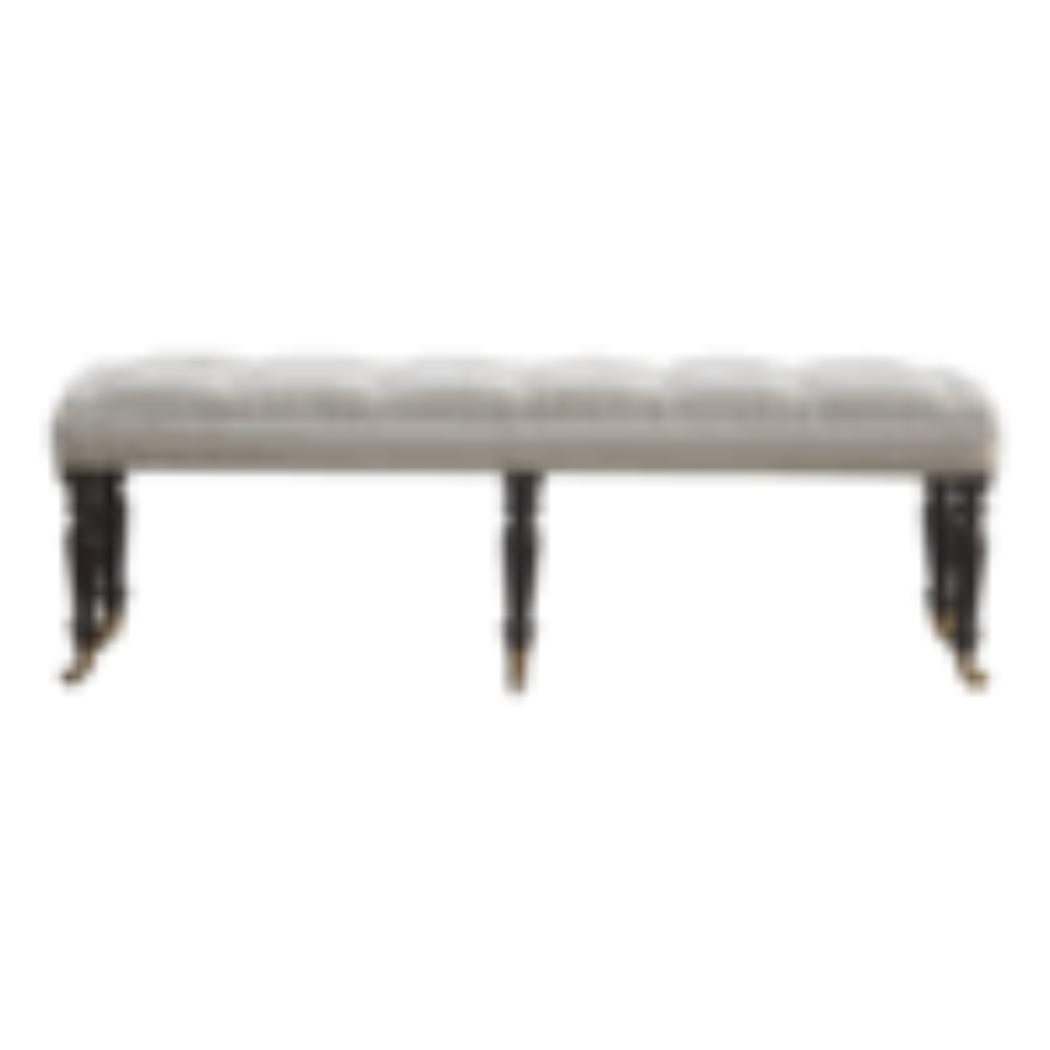 Mango Wood Hallway Bench | Castor Base | Practical Entryway Seating