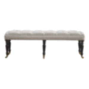 Mango Wood Hallway Bench | Castor Base | Practical Entryway Seating