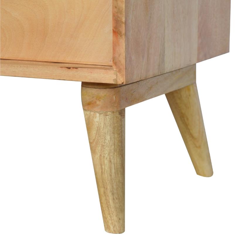 Mango Wood Sliding Door Sideboard | Oak-Inspired Finish