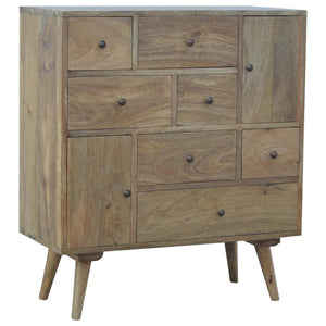 Solid Mango Wood Storage Cabinet | 7 Drawers | 2 Door Cupboards