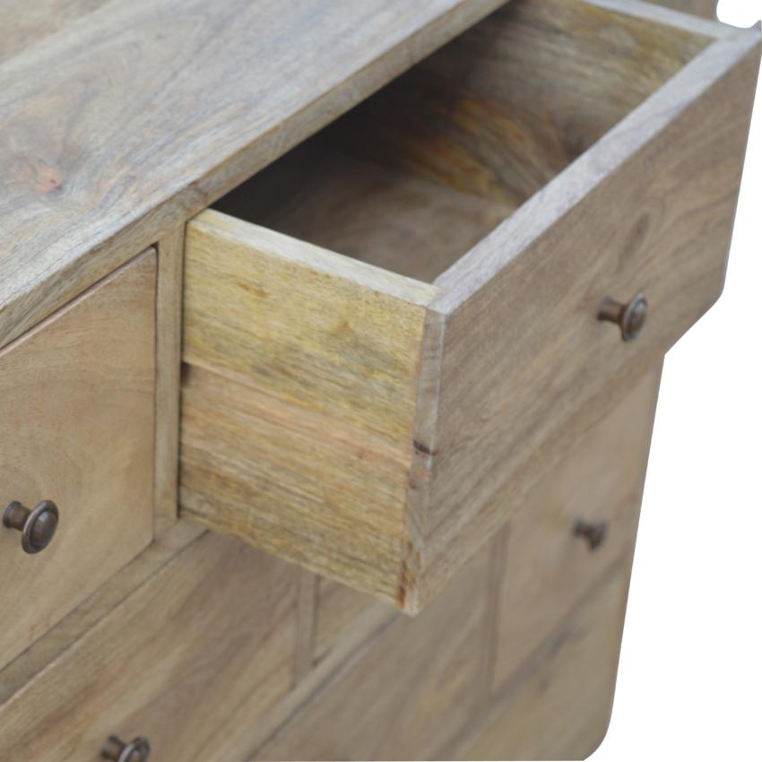 Solid Mango Wood Storage Cabinet | 7 Drawers | 2 Door Cupboards