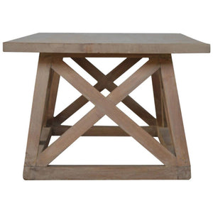 Mango Wood Trestle Coffee Table | Natural Timber | Rustic-Modern Living