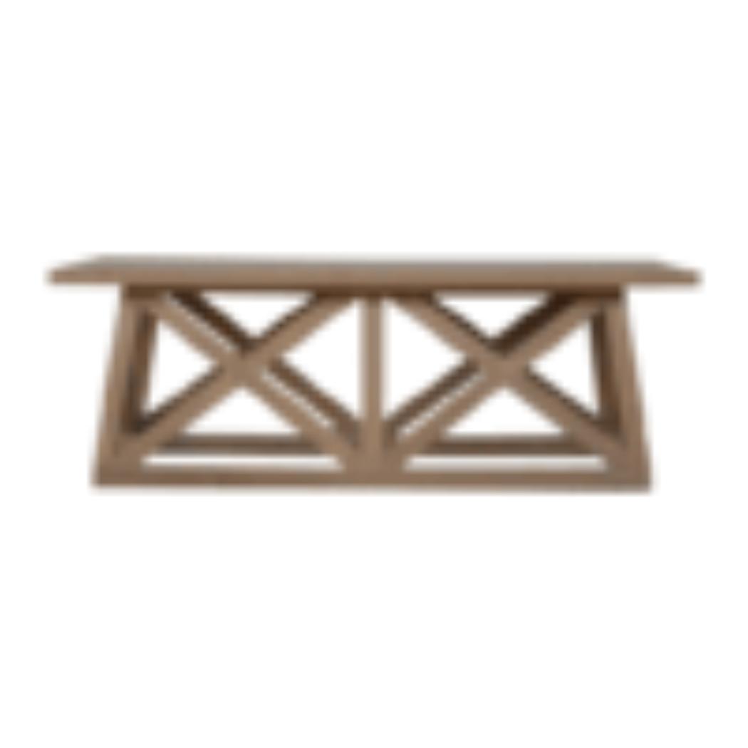 Mango Wood Trestle Coffee Table | Natural Timber | Rustic-Modern Living