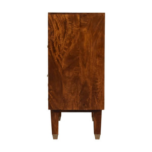 Manila Gold Chest of Drawers | Solid Mango Wood | Brass Fronts | Tapered Legs