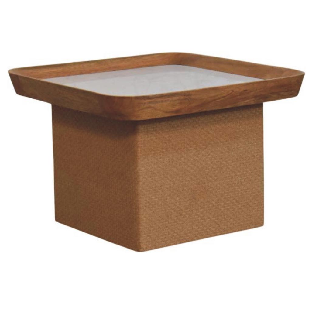 Marble-Top Chatai Coffee Table | Textured Living Room Centrepiece
