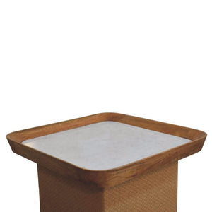 Marble-Top Chatai Coffee Table | Textured Living Room Centrepiece