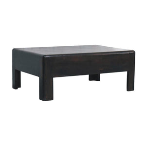 Marlow Block Coffee Table | Solid Mango Wood | Low-Profile Design | Velvet Mocha Finish