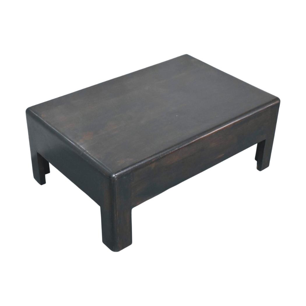 Marlow Block Coffee Table | Solid Mango Wood | Low-Profile Design | Velvet Mocha Finish