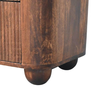 Marlowe Fluted Nightstand | Textured Bedside Table | Drawer Storage