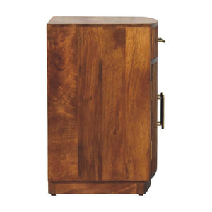 Milan Fluted Bedside Cabinet | Ribbed Timber Nightstand with Storage
