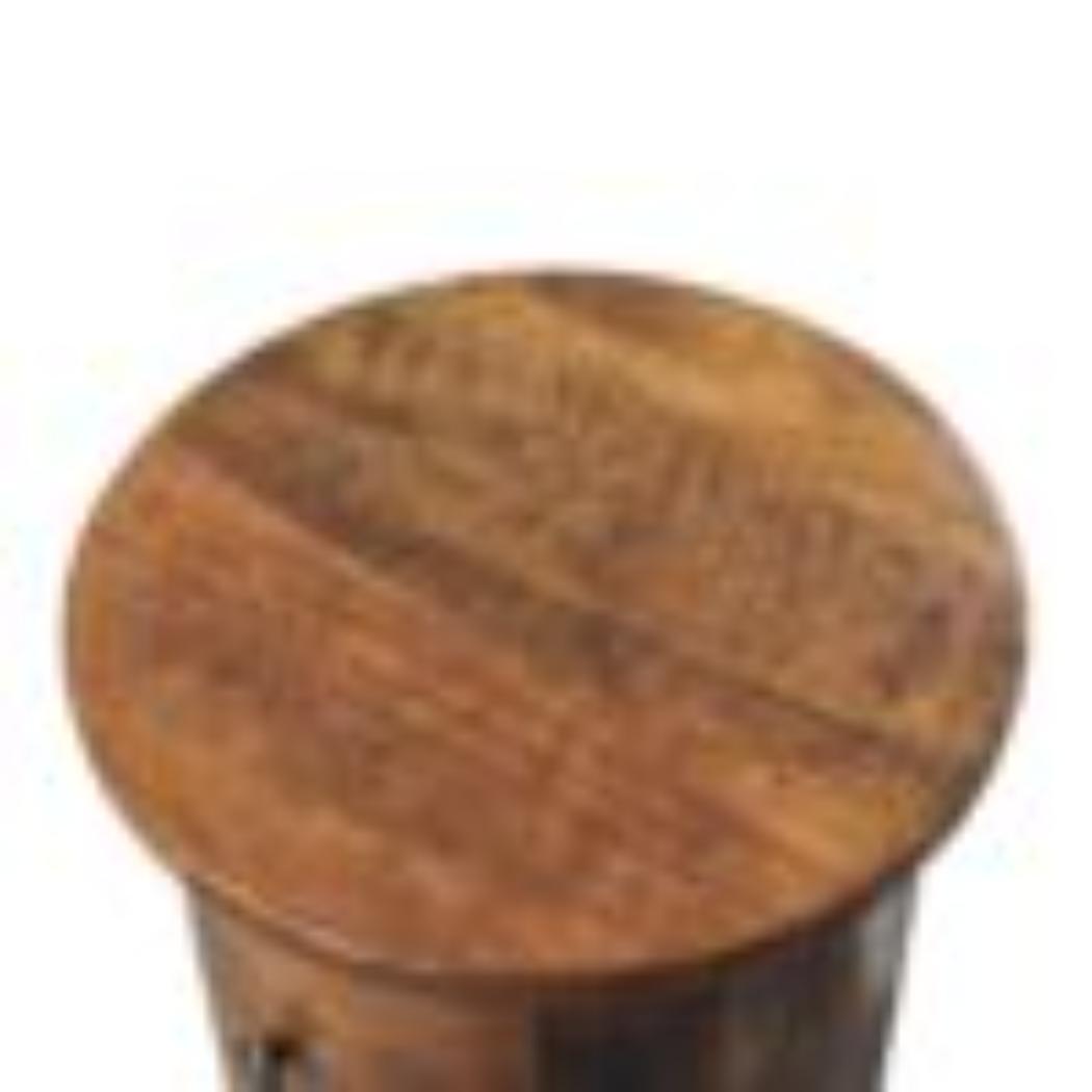 Mini 2 Drawer Drum Chest | Chestnut Finish | Rounded Bedroom Storage