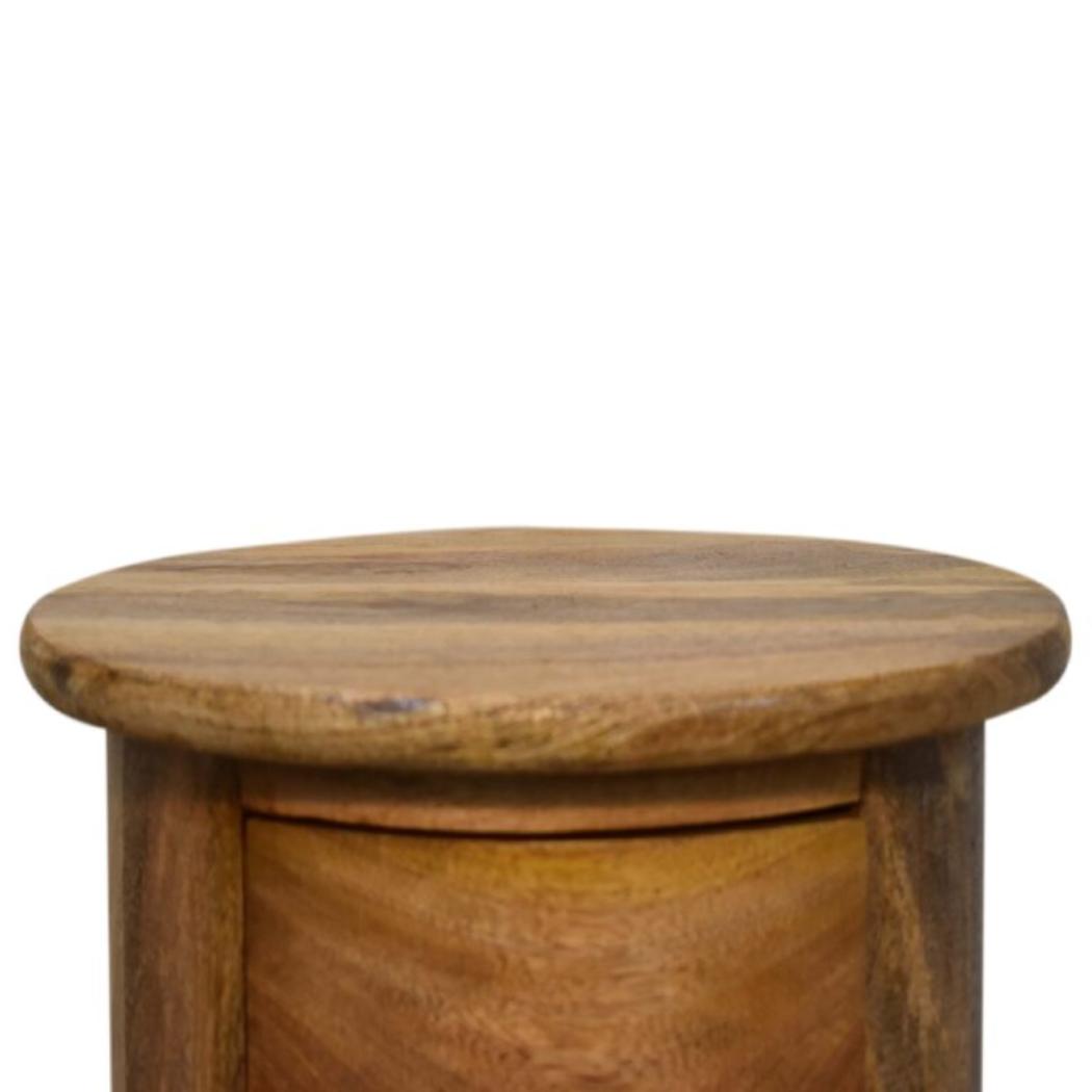 Mini 2 Drawer Drum Chest | Rounded Design | Compact Bedroom Storage