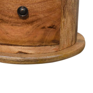 Mini 2 Drawer Drum Chest | Rounded Design | Compact Bedroom Storage