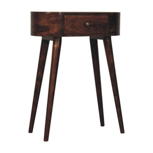 Mini Albion Bedside Table | Solid Mango Wood | California Walnut Finish | 1 Drawer Nightstand