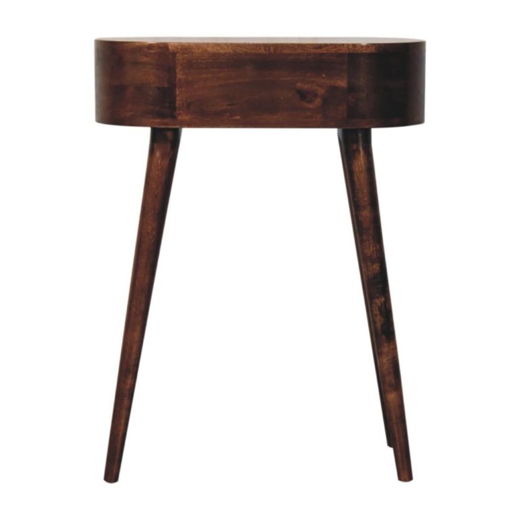Mini Albion Bedside Table | Solid Mango Wood | California Walnut Finish | 1 Drawer Nightstand