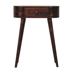 Mini Albion Bedside Table | Solid Mango Wood | California Walnut Finish | 1 Drawer Nightstand