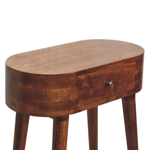 Mini Albion Console Table | Chestnut Finish | Compact Hallway Design