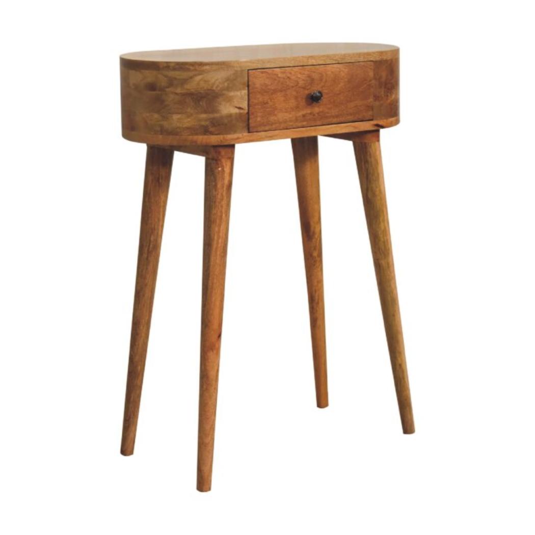 Mini Albion Console Table | Oak Finish | Compact Hallway Design