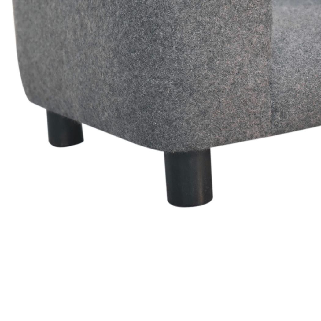 Mini Battleship Tweed Pet Sofa Bed | Upholstered Pet Lounger | Compact Dog & Cat Bed