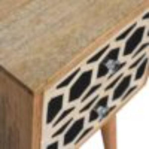 Mini Bone Inlay 2-Drawer Bedside | 2 Drawers | Handcrafted Storage