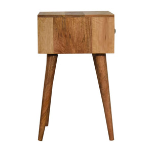 Mini Bone Inlay Bedside Table | Handcrafted Pattern | Compact Bedroom Storage