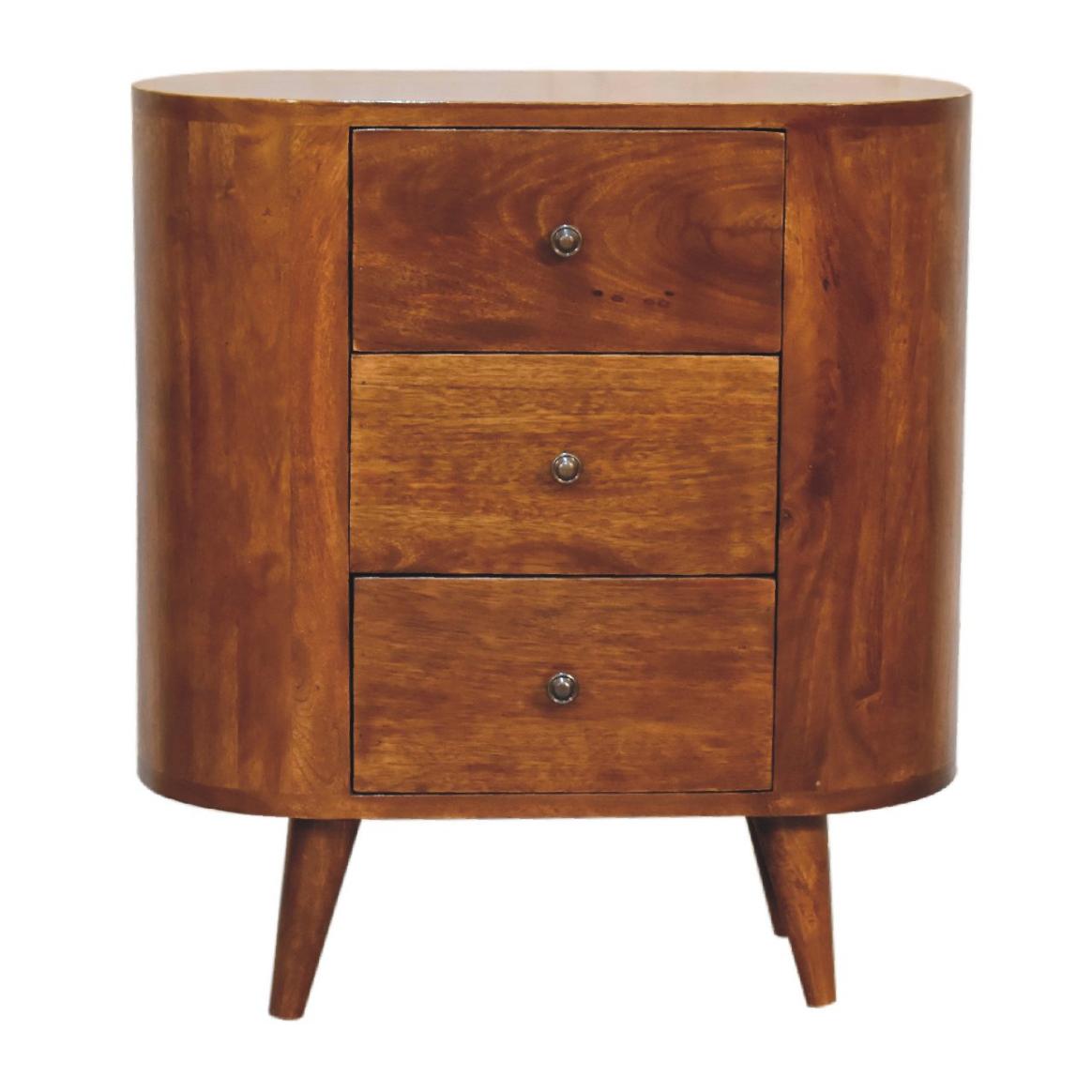 Mini Cabinet | Chestnut Finish | Compact Storage