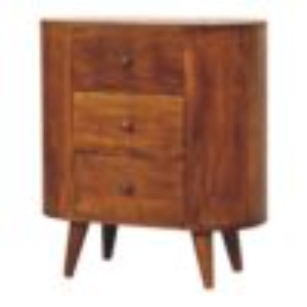Mini Cabinet | Chestnut Finish | Compact Storage