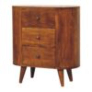Mini Cabinet | Chestnut Finish | Compact Storage