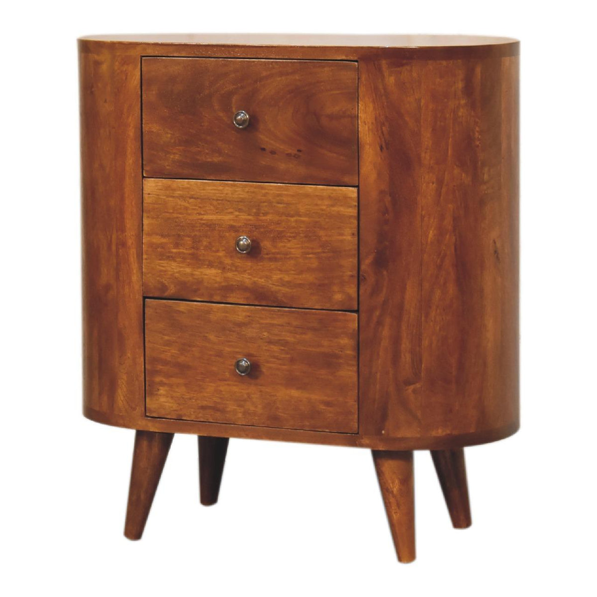 Mini Cabinet | Chestnut Finish | Compact Storage