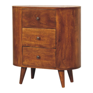 Mini Cabinet | Chestnut Finish | Compact Storage