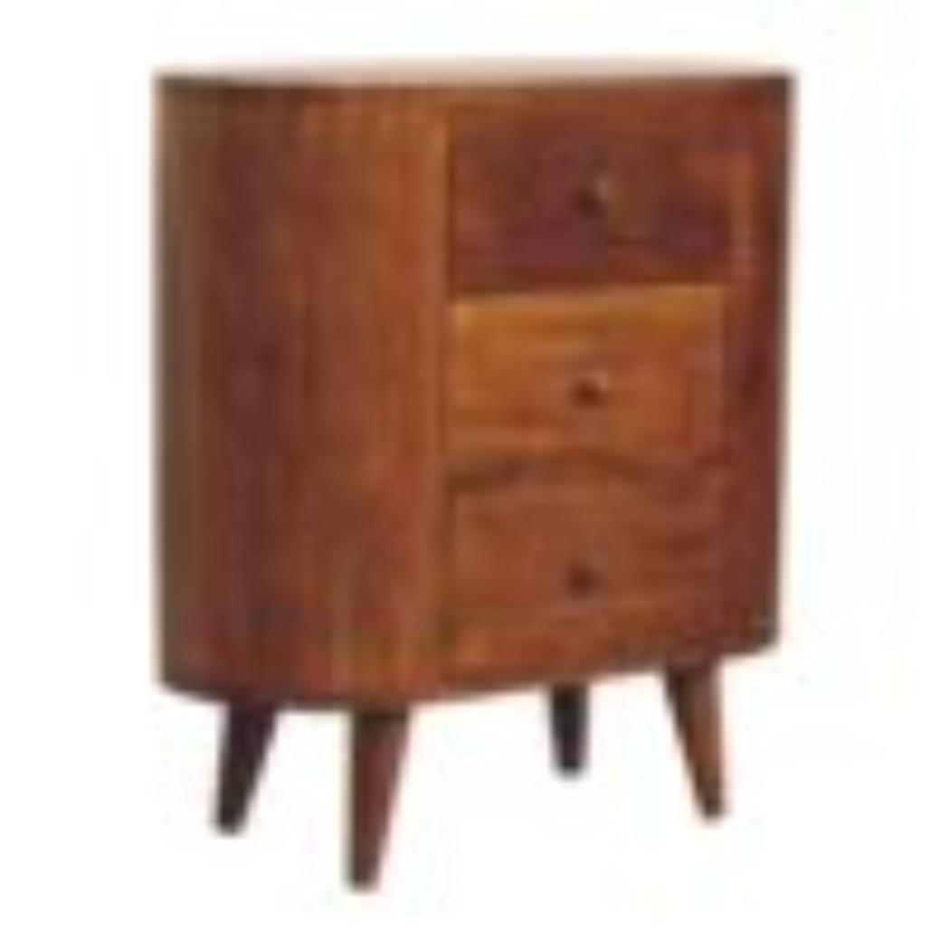 Mini Cabinet | Chestnut Finish | Compact Storage