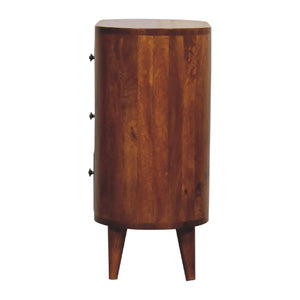 Mini Cabinet | Chestnut Finish | Compact Storage