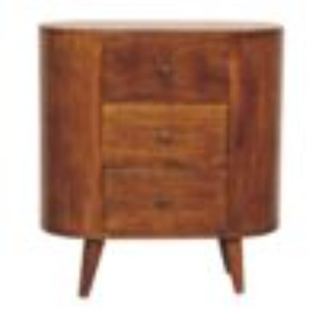 Mini Cabinet | Chestnut Finish | Compact Storage