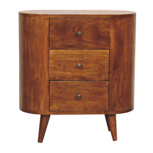 Mini Cabinet | Chestnut Finish | Compact Storage