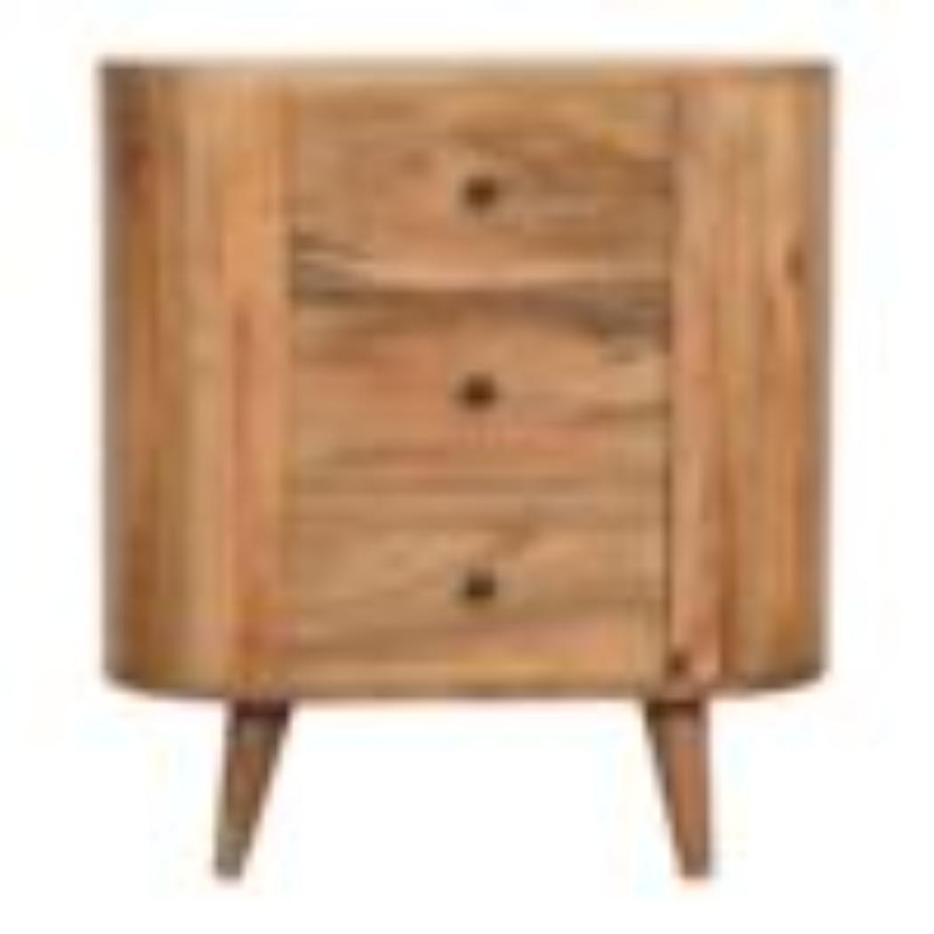 Mini Cabinet | Oak Finish | Compact Storage