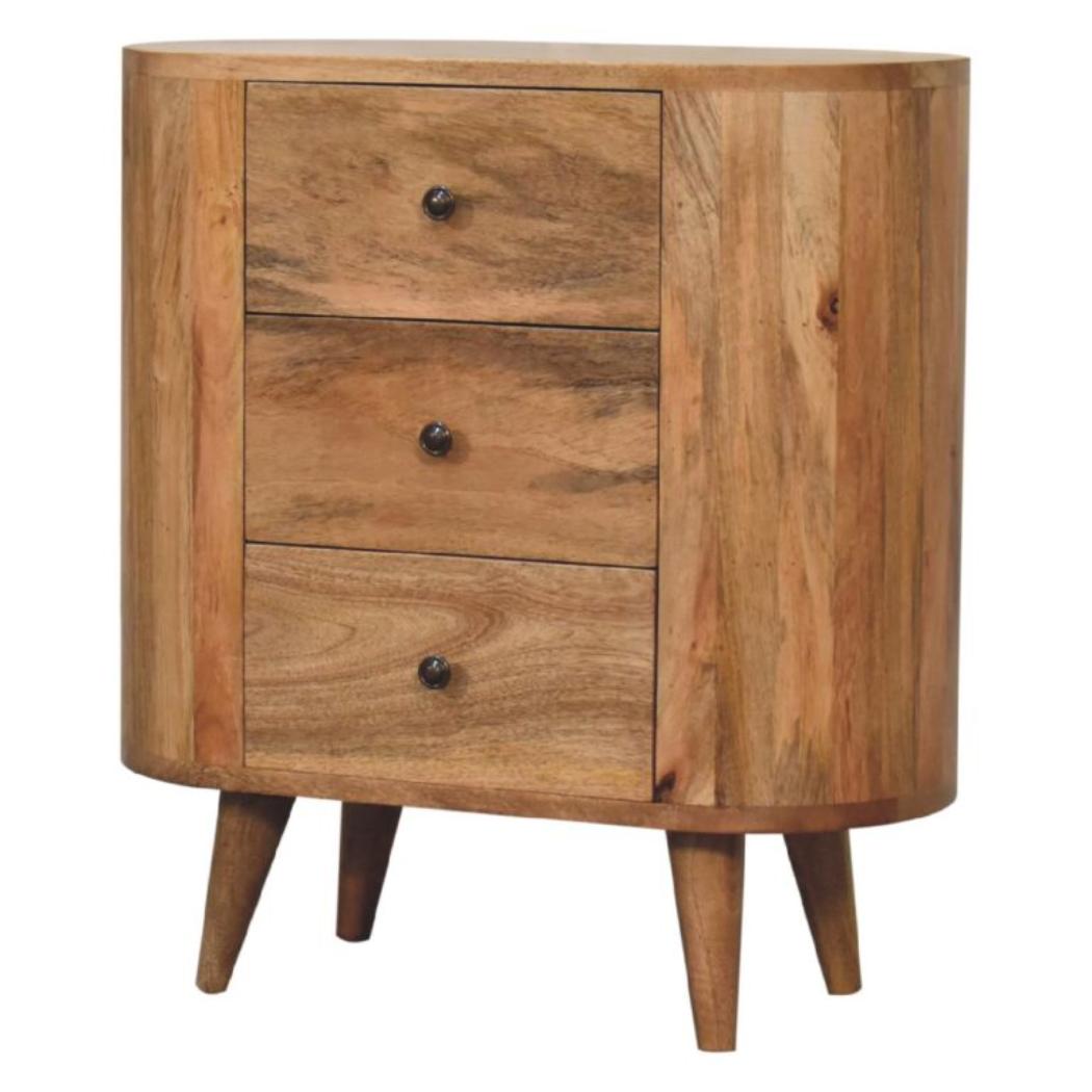 Mini Cabinet | Oak Finish | Compact Storage