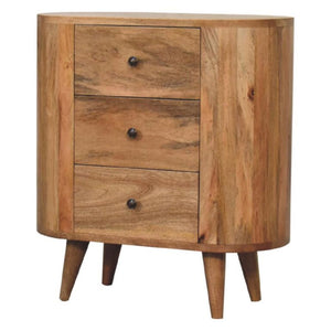 Mini Cabinet | Oak Finish | Compact Storage