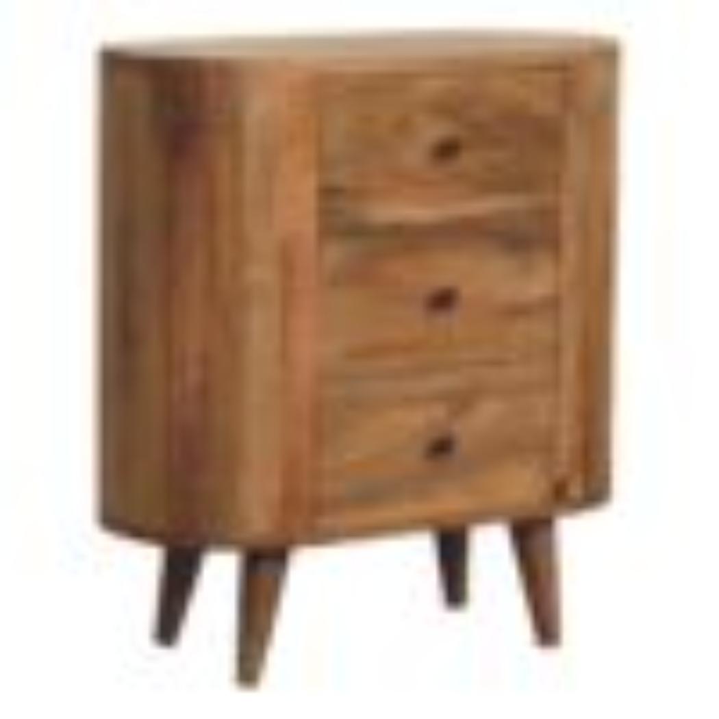 Mini Cabinet | Oak Finish | Compact Storage