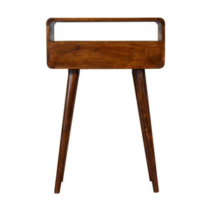 Mini Chestnut Console Table | Solid Mango Wood | Compact Entryway Table