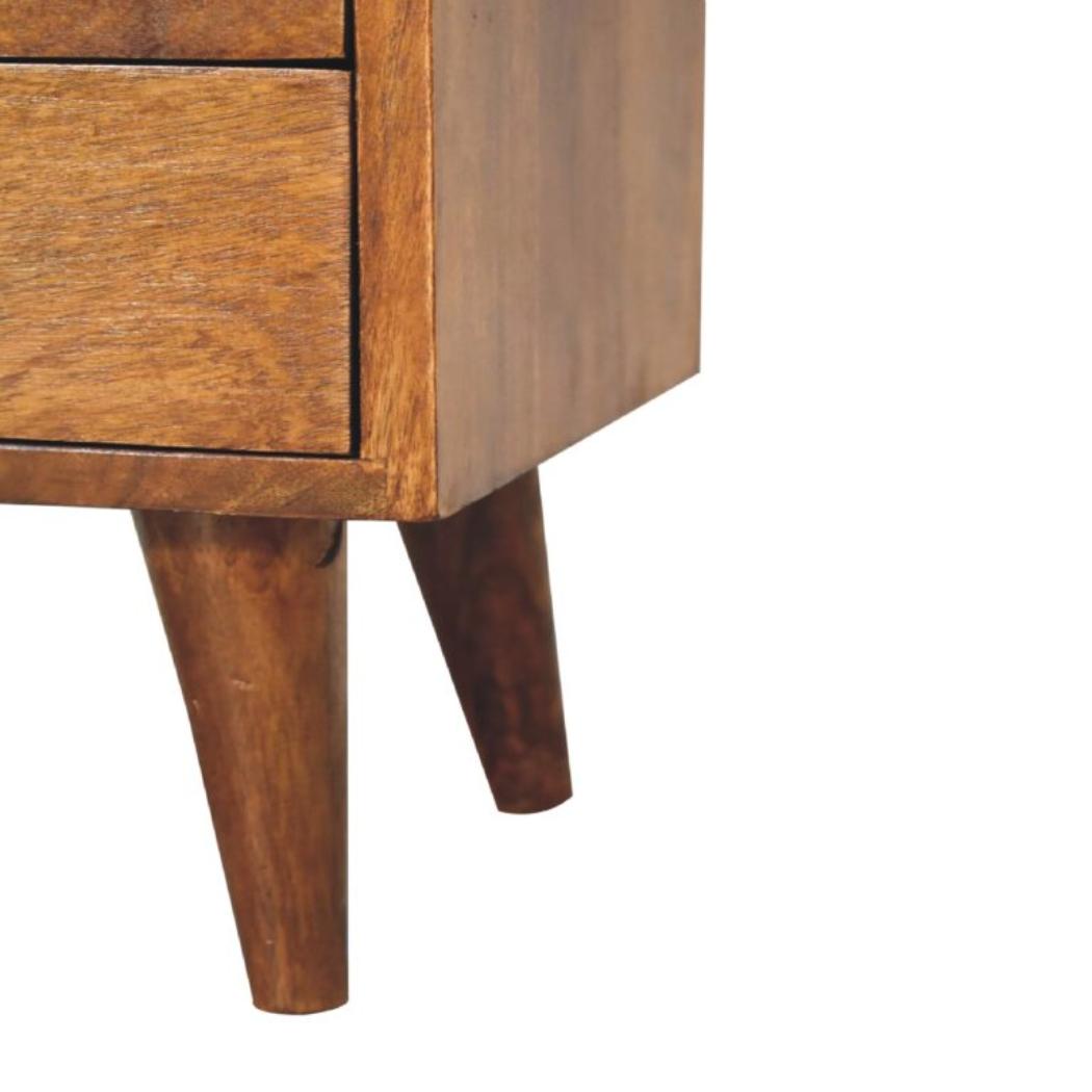 Mini Classic Bedside Table | Chestnut Finish | Compact Bedroom Storage