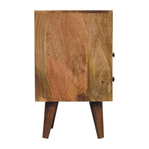 Mini Classic Open Bedside Table | Oak Finish | Open Shelf Storage