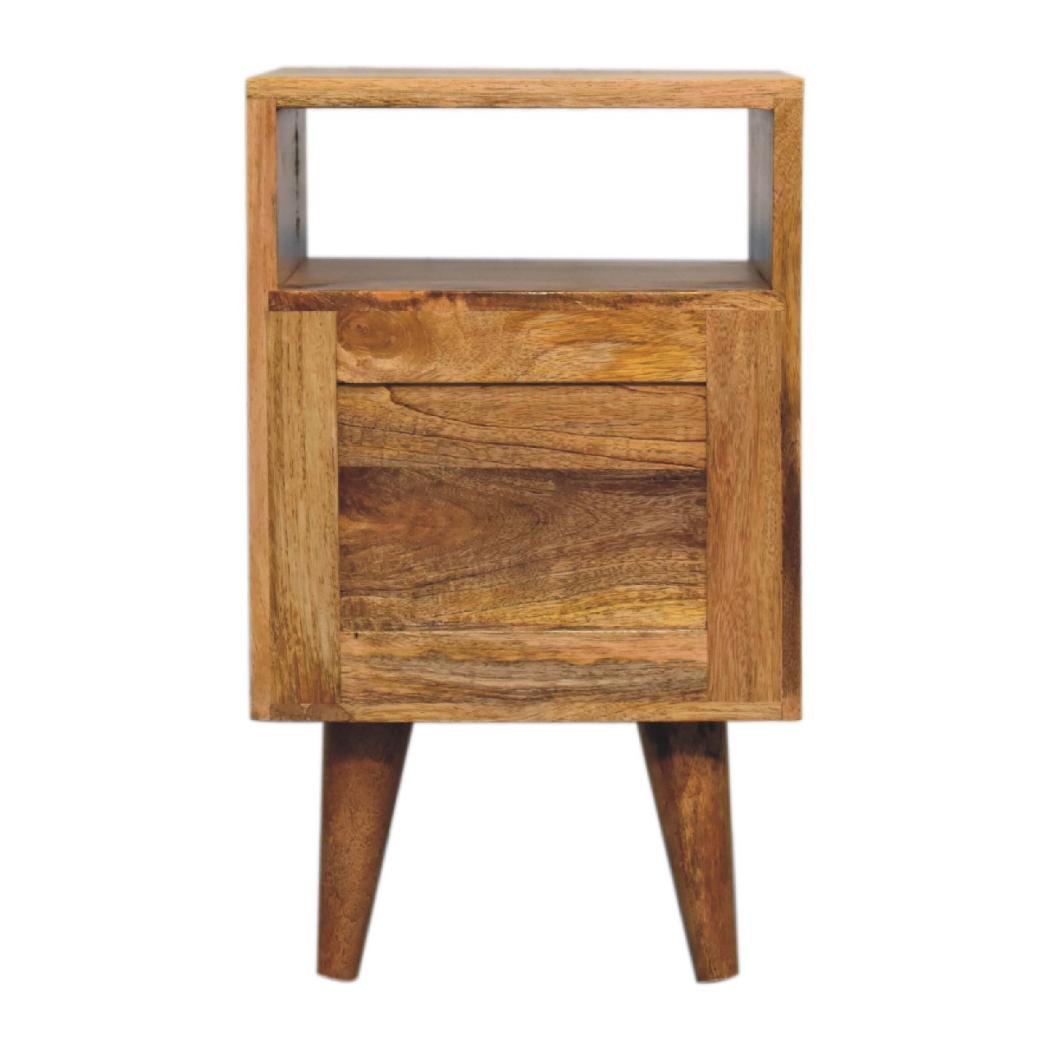 Mini Classic Open Bedside Table | Oak Finish | Open Shelf Storage