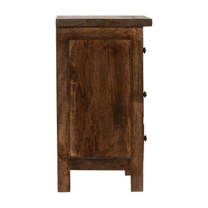 Mini Country Bedside Table | Classic Grey Finish | Compact Rustic Storage