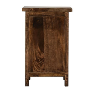 Mini Country Bedside Table | Classic Grey Finish | Compact Rustic Storage