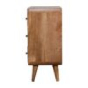 Mini Curved Chest | Oak Finish | Compact Rounded Storage
