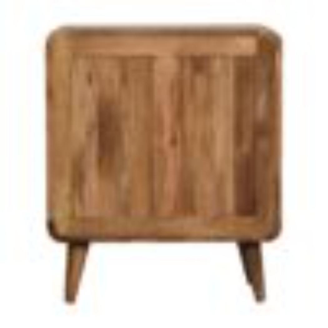 Mini Curved Chest | Oak Finish | Compact Rounded Storage