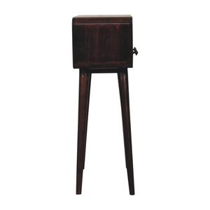 Mini Curved Console | Solid Mango Wood | California Walnut Finish